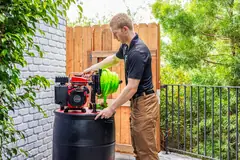 Installed retardant barrels near the home